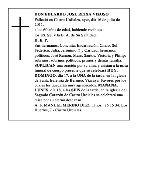 DON EDUARDO JOSE REIXA VIZOSO