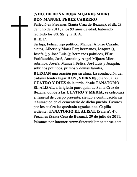 DON MANUEL PEREZ CABRERO