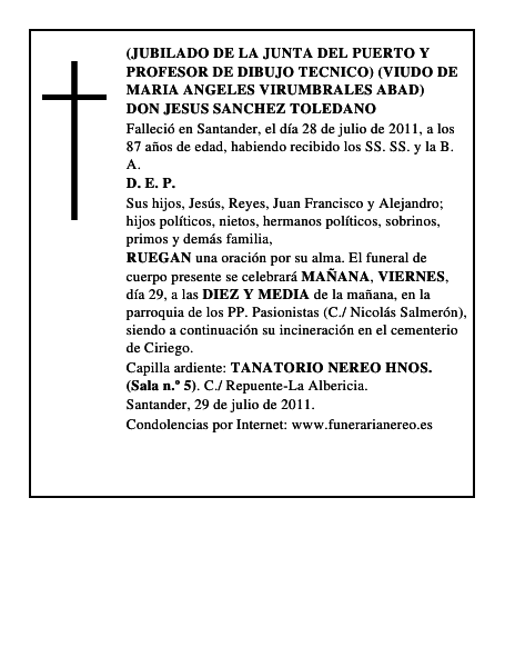DON JESUS SANCHEZ TOLEDANO