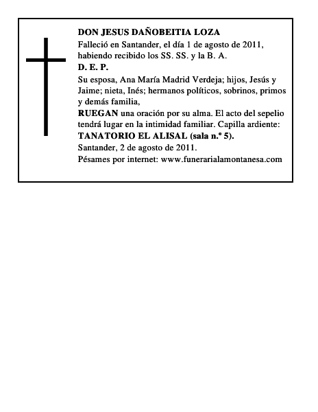 DON JESUS DAÑOBEITIA LOZA