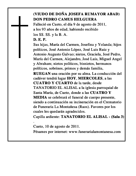 DON PEDRO CAMUS HELGUERA