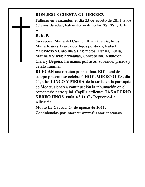 DON JESUS CUESTA GUTIERREZ