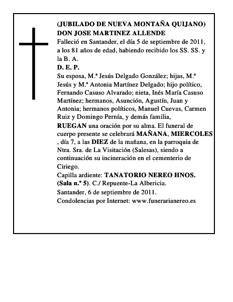 DON JOSE MARTINEZ ALLENDE
