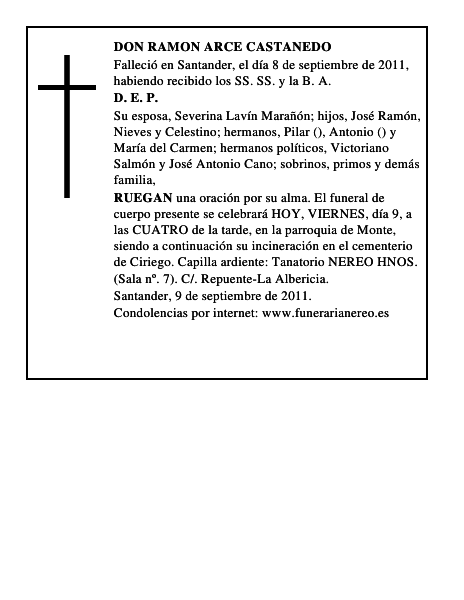 DON RAMON ARCE CASTANEDO
