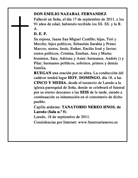 DON EMILIO NAZABAL FERNANDEZ