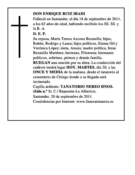 DON ENRIQUE RUIZ IRADI