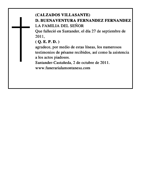 D. BUENAVENTURA FERNANDEZ FERNANDEZ