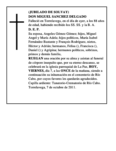 DON MIGUEL SANCHEZ DELGADO