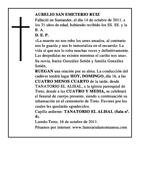 AURELIO SAN EMETERIO RUIZ