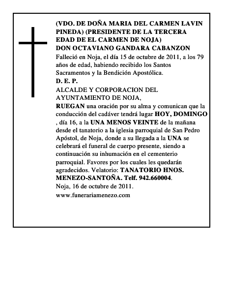 DON OCTAVIANO GANDARA CABANZON