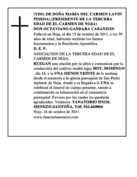 DON OCTAVIANO GANDARA CABANZON