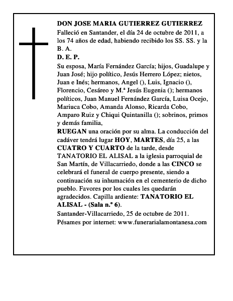 DON JOSE MARIA GUTIERREZ GUTIERREZ