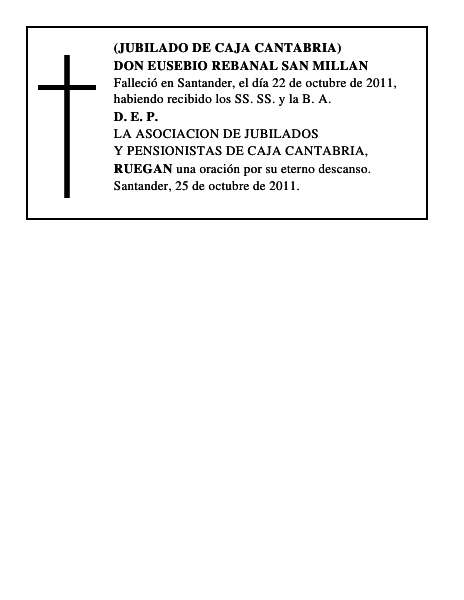 DON EUSEBIO REBANAL SAN MILLAN