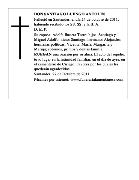 DON SANTIAGO LUENGO ANTOLIN