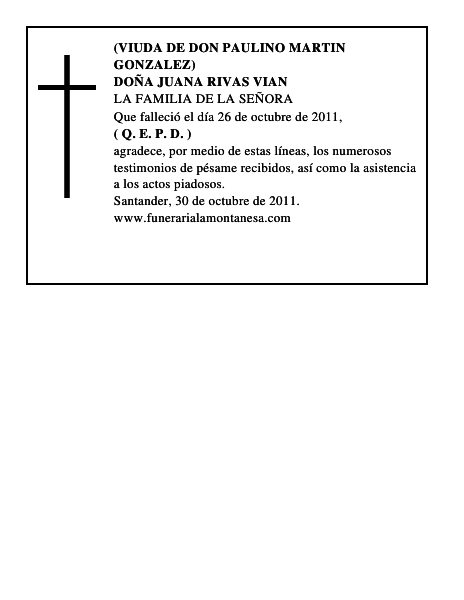 DOÑA JUANA RIVAS VIAN