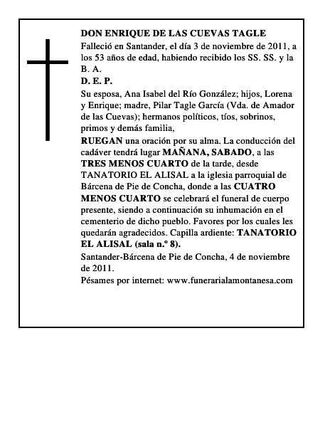 DON ENRIQUE DE LAS CUEVAS TAGLE