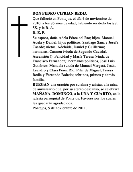 DON PEDRO CIFRIAN BEDIA