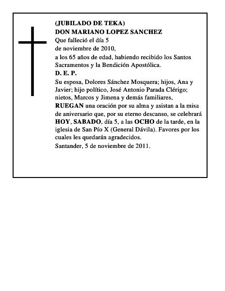 DON MARIANO LOPEZ SANCHEZ