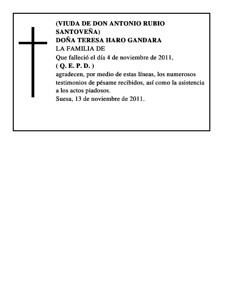 DOÑA TERESA HARO GANDARA