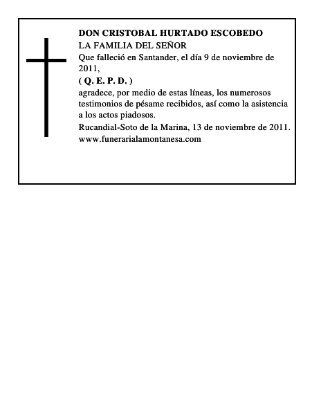 DON CRISTOBAL HURTADO ESCOBEDO