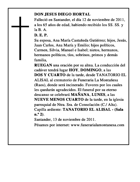 DON JESUS DIEGO HORTAL
