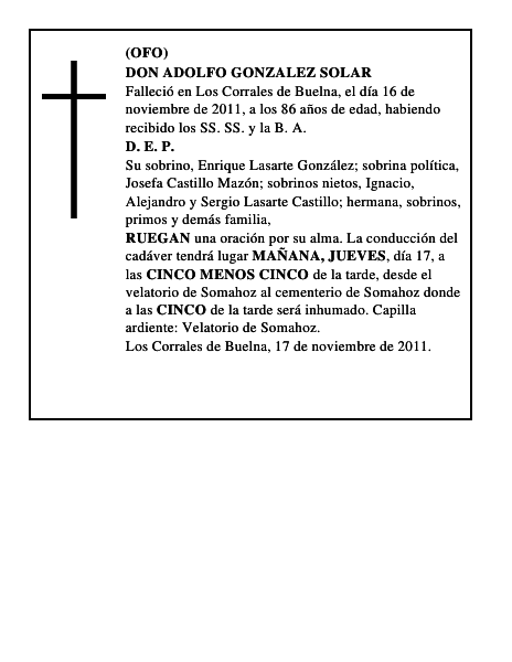 DON ADOLFO GONZALEZ SOLAR