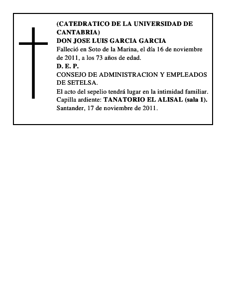 DON JOSE LUIS GARCIA GARCIA