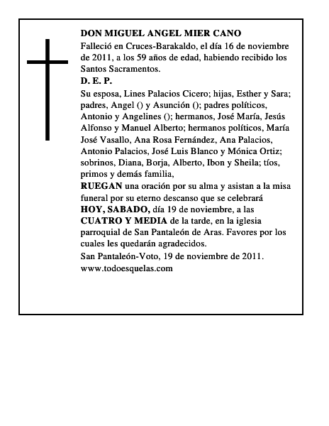 DON MIGUEL ANGEL MIER CANO