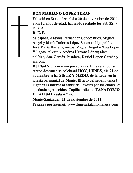 DON MARIANO LOPEZ TERAN