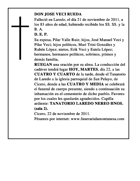 DON JOSE VECI RUEDA