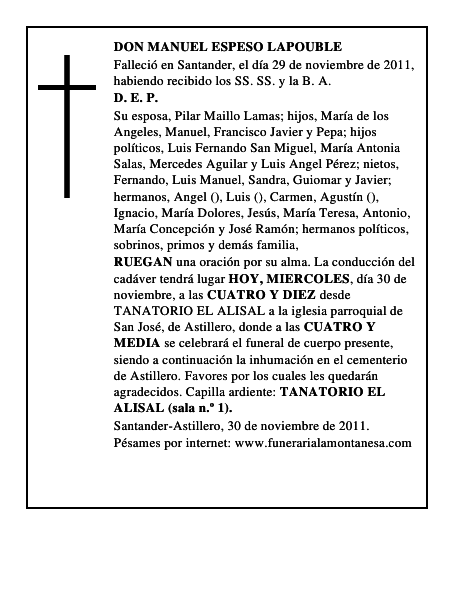 DON MANUEL ESPESO LAPOUBLE