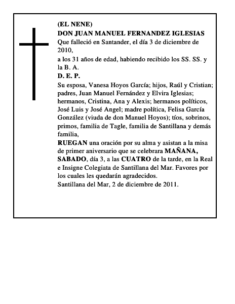 DON JUAN MANUEL FERNANDEZ IGLESIAS