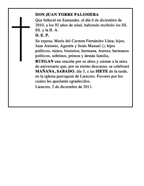 DON JUAN TORRE PALOMERA