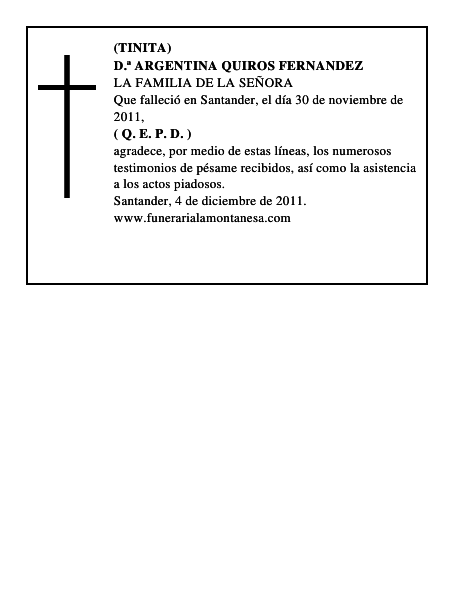 D.ª ARGENTINA QUIROS FERNANDEZ
