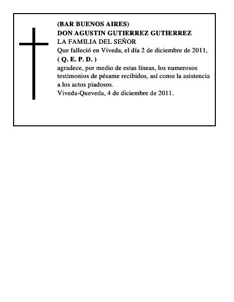DON AGUSTIN GUTIERREZ GUTIERREZ