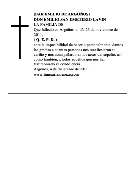 DON EMILIO SAN EMETERIO LAVIN