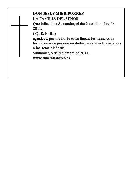 DON JESUS MIER PORRES