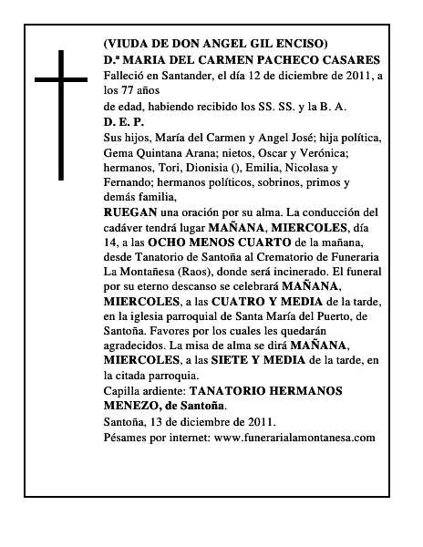 D.ª MARIA DEL CARMEN PACHECO CASARES