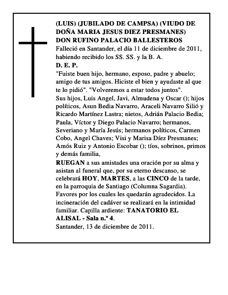 DON RUFINO PALACIO BALLESTEROS