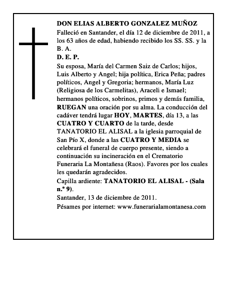 DON ELIAS ALBERTO GONZALEZ MUÑOZ