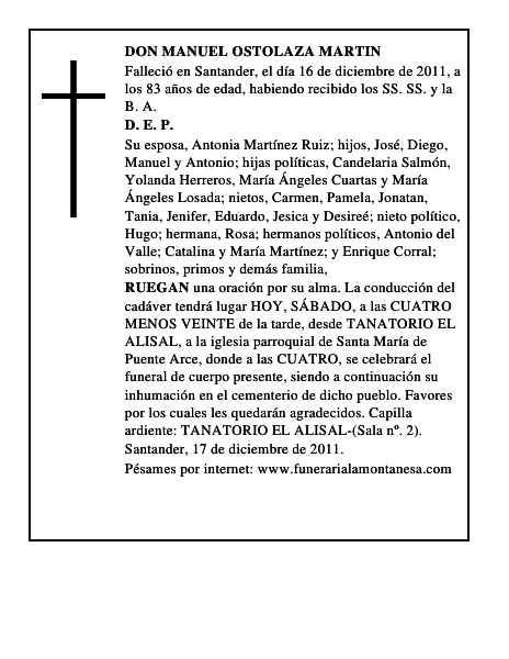DON MANUEL OSTOLAZA MARTIN