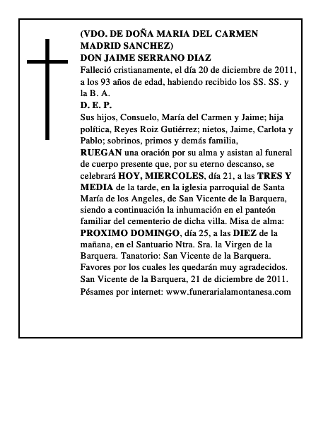 DON JAIME SERRANO DIAZ
