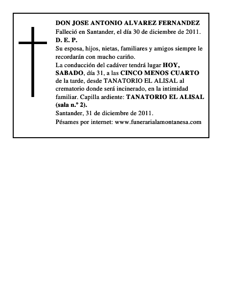 DON JOSE ANTONIO ALVAREZ FERNANDEZ