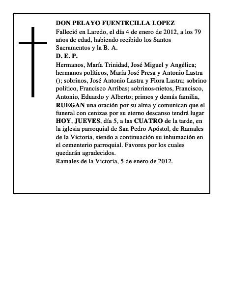 DON PELAYO FUENTECILLA LOPEZ