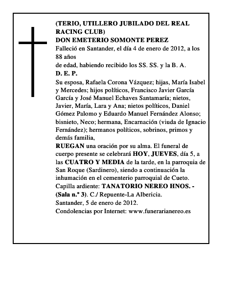 DON EMETERIO SOMONTE PEREZ