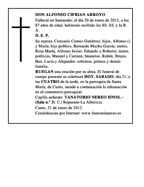 DON ALFONSO CIFRIAN ARROYO