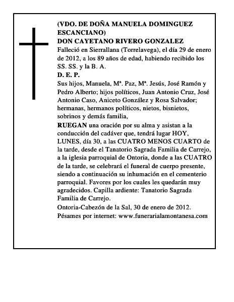 DON CAYETANO RIVERO GONZALEZ