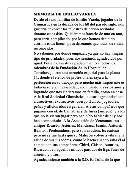 Memoria de Emilio Varela