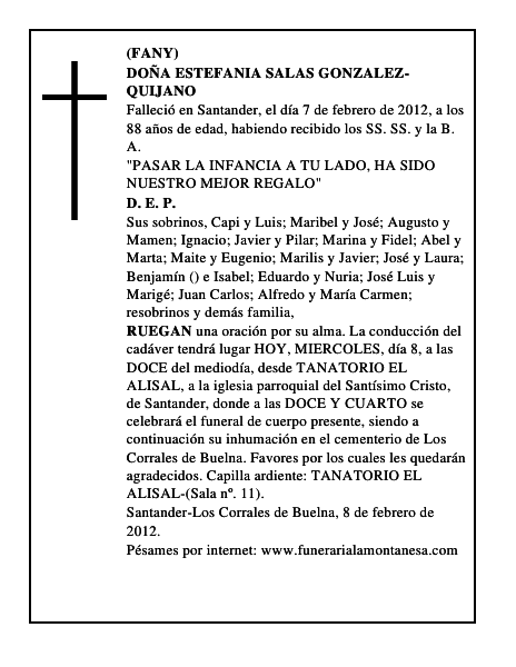 DOÑA ESTEFANIA SALAS GONZALEZ-QUIJANO