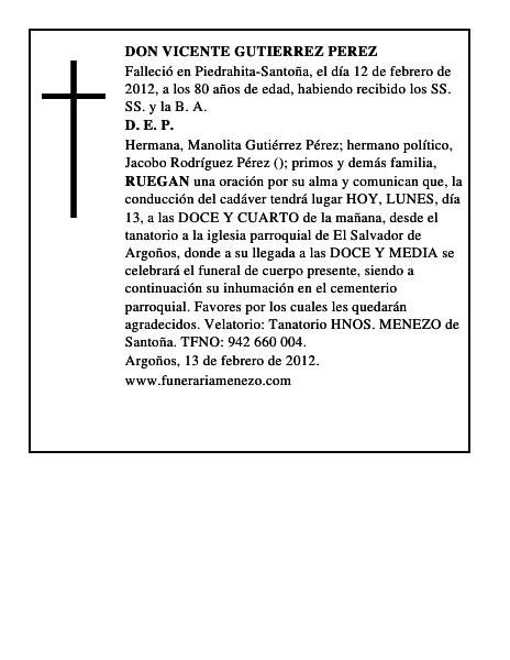 DON VICENTE GUTIERREZ PEREZ